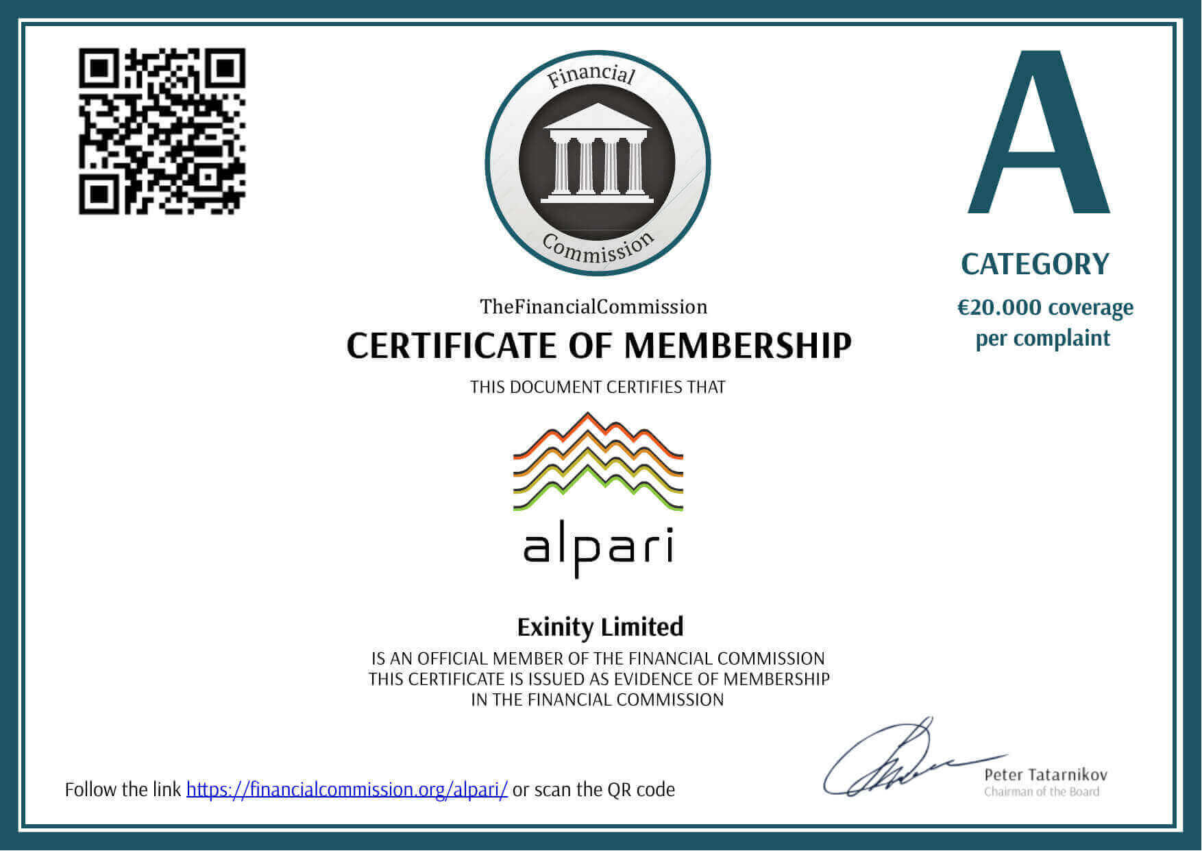 Alpari-Certificate-of-Membership